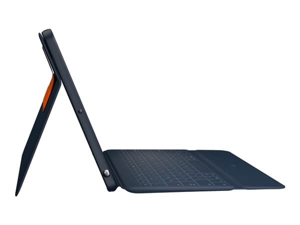 Logitech Rugged Combo 3 - Tastatur og folioveske - Apple Smart connector - klassisk blå - for Apple 10.2-inch iPad (7. generasjon, 8. generasjon, 9.