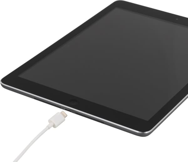 Lightning keyboard for iOS, MFi, 0.4m, nordic white/silver