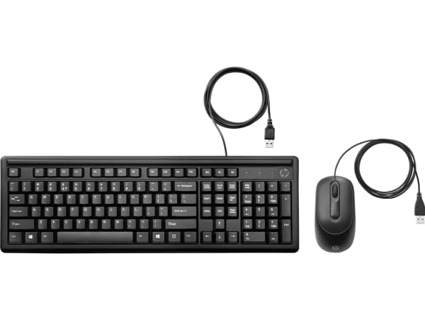 HP 160 - Sats med tangentbord och mus - USB - QWERTY - engelska - svart - för HP 21, 22, 24, 27; Pavilion 24, 27, TP01