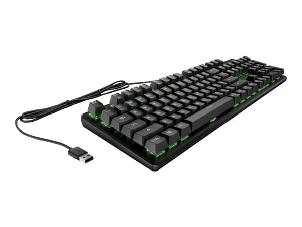 HP Pavilion Gaming 550 - Tangentbord - bakgrundsbelyst - tysk - tangentbrytare: röd brytare - för HP 21, 22, 24, 27; Pavilion 24, 27, 32, TP01