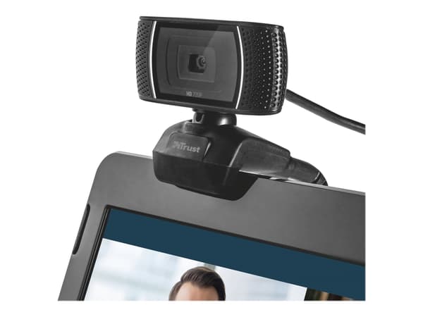 Trust Qoby 4-in-1 Home Office Set - Uppsättning med tangentbord, mus, headset och webbkamera - trådlös - Nordisk Svart