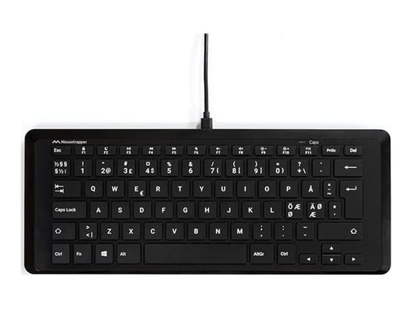 Mousetrapper Type Mini Keyboard QWERTY Nordic USB-C, Mini, Wired, USB, Black