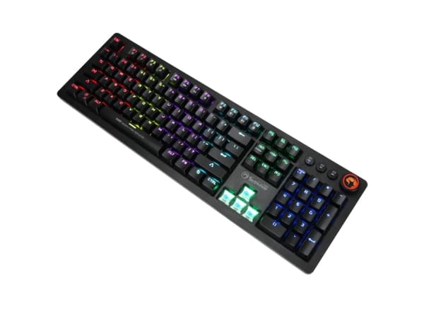 Marvo KG917, Fullstor (100 %), Kabel, USB, Mekaniska tangentbrytare, LED, Svart