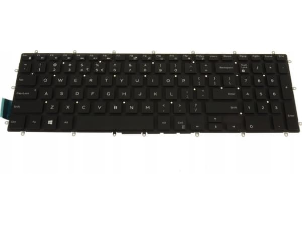 Dell - Ersättningstangentbord för bärbar dator - bakgrundsbelyst - QWERTY - internationell engelska - rekonditionerad - för G3; G5; G7; Inspiron 15 5
