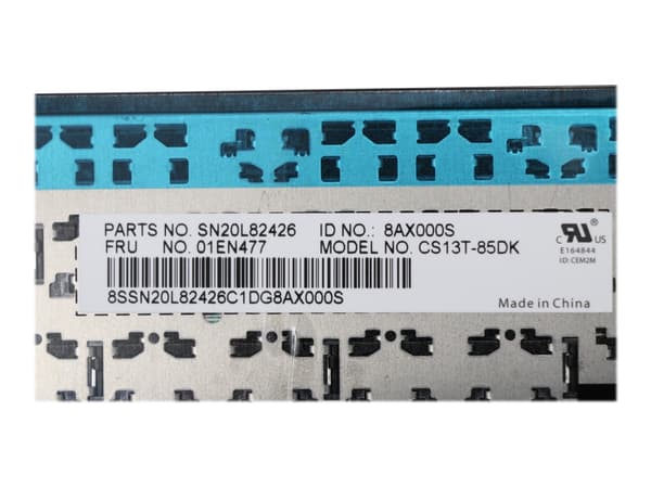 Chicony - Ersättningstangentbord för bärbar dator - med Trackpoint - QWERTY - dansk - FRU - för ThinkPad L470 20J4, 20J5, 20JU, 20JV