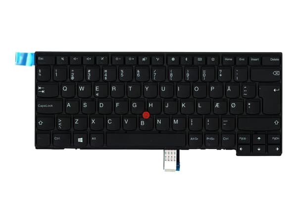 Chicony - Ersättningstangentbord för bärbar dator - med Trackpoint - QWERTY - dansk - FRU - för ThinkPad L470 20J4, 20J5, 20JU, 20JV
