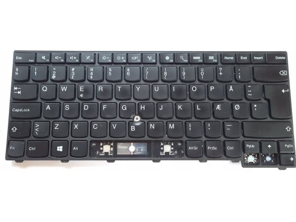 Primax - Erstatningstastatur for bærbar PC - Dansk - for ThinkPad L440; L450; L460; T431s; T440; T440p; T440s; T450; T450s; T460
