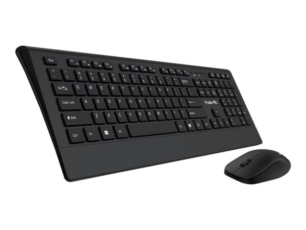 Havit HV-KB561GCM - Sats med tangentbord och mus - trådlös - 2.4 GHz Svart