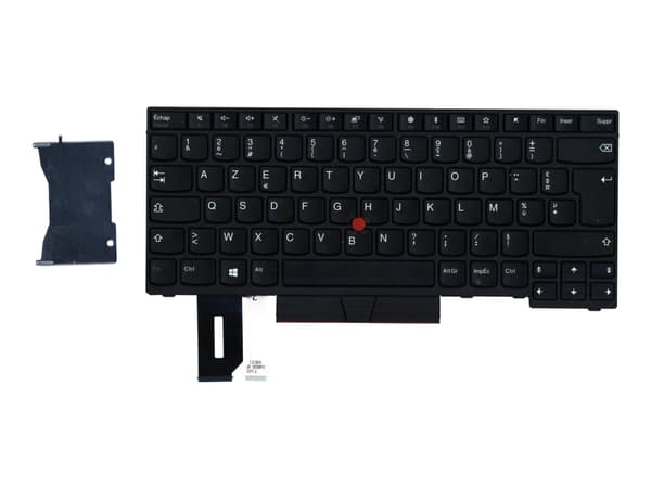 Lite-On - Ersättningstangentbord för bärbar dator - med Trackpoint, UltraNav - AZERTY - fransk - svart - för ThinkPad E480; E490; L380; L390; L480; T