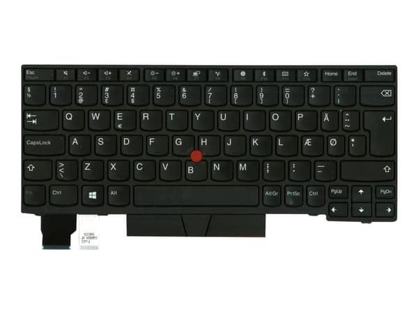 Lite-On - Ersättningstangentbord för bärbar dator - med ClickPad, Trackpoint - QWERTY - dansk - svart - FRU - för ThinkPad A285 20MW, 20MX; L13 Yoga