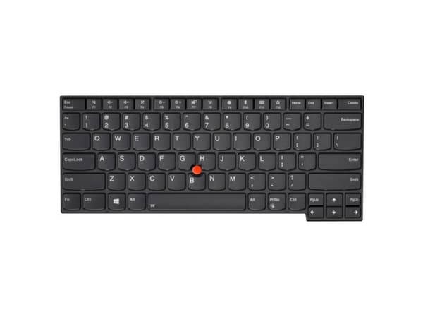 Sunrex - Ersättningstangentbord för bärbar dator - med Trackpoint - QWERTY - dansk - svart - FRU - för ThinkPad E48X; E49X; L380; L380 Yoga; L390; L3