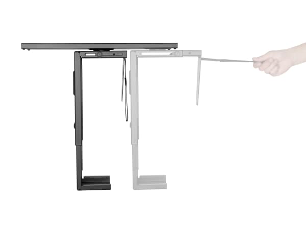 Equip 650892, Keskusyksikön pidike pöydän alle, Työpöytä, 10 kg, Musta, Terästä, 180°