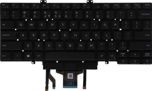 Dell - Kannettavat tietokoneet udskiftningstastatur - med DualPoint - bagbelyst - QWERTY - US International