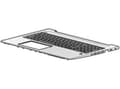 Miniatyrbild 2 av 2: HP - Ersättningstangentbord för bärbar dator - bakgrundsbelyst - internationell engelska - med övre skydd - för ProBook 450 G6 Notebook, 450 G7 Noteb