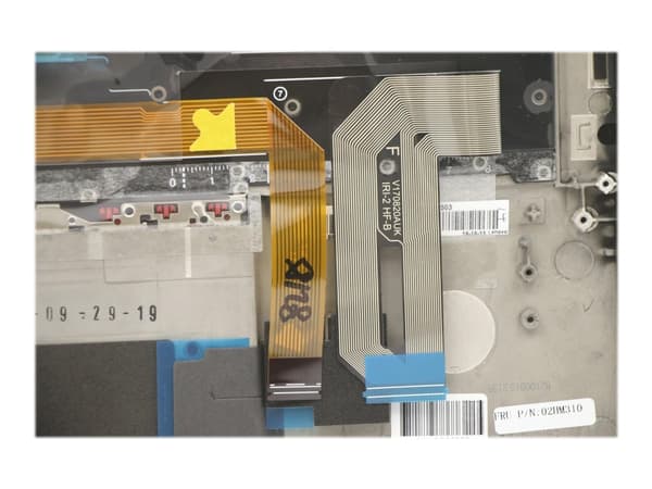 Sunrex - Ersättningstangentbord för bärbar dator - med ClickPad, Trackpoint - bakgrundsbelyst - AZERTY - belgisk - svart - med övre skydd