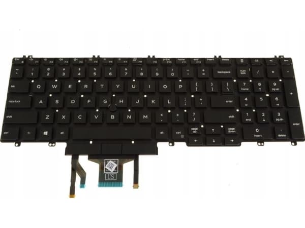 102-Key backlit laptop keyboard, US English layout