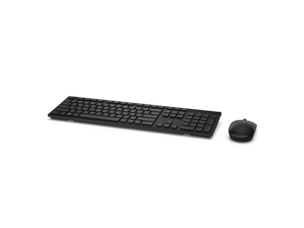 DELL KM636, Fullstor (100 %), Trådlös, RF Trådlös, QWERTY, Svart, Mus inkluderad Svart