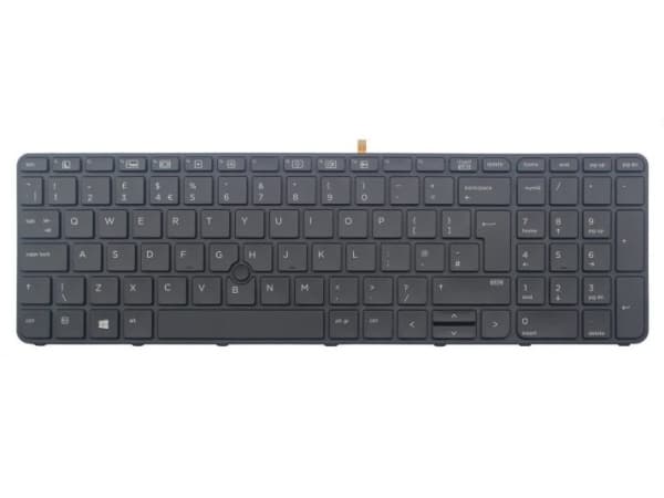 HP DualPoint - Erstatningstastatur for bærbar PC - bakbelysning - Fransk - for ProBook 650 G2 Notebook, 655 G2 Notebook