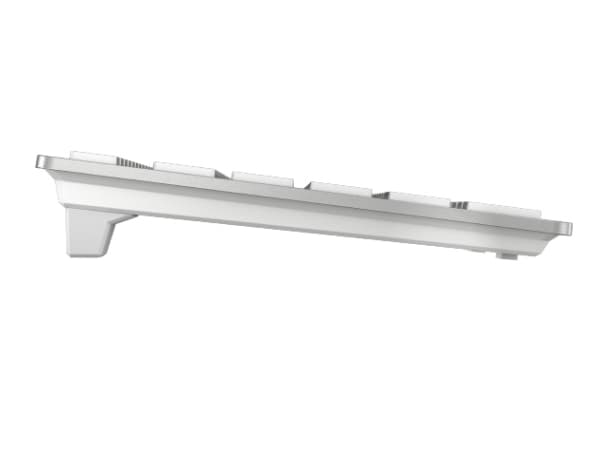 CHERRY DW 9000 SLIM - Sats med tangentbord och mus - trådlös - 2.4 GHz, Bluetooth 4.0 - belgisk - vit, silver