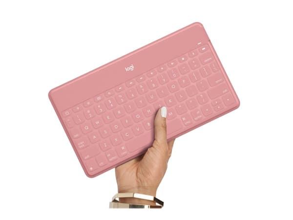 Logitech Keys-To-Go - Tastatur - trådløs - Bluetooth - QWERTY - Nederlandsk/engelsk - rødmerosa - for Apple iPad/iPhone/TV