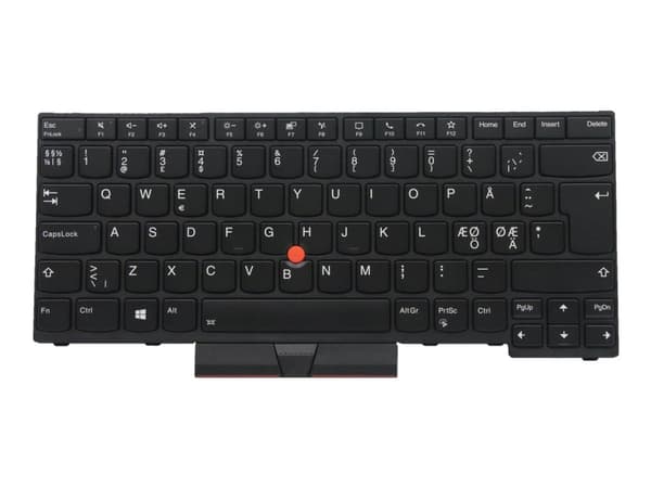 Chicony - Kannettavat udskiftningstastatur - med Trackpoint, UltraNav - QWERTY - Nordisk - ThinkPad P14s Gen 1 20S4, 20S5; T14 Gen 1 20UD, 20UE - kan