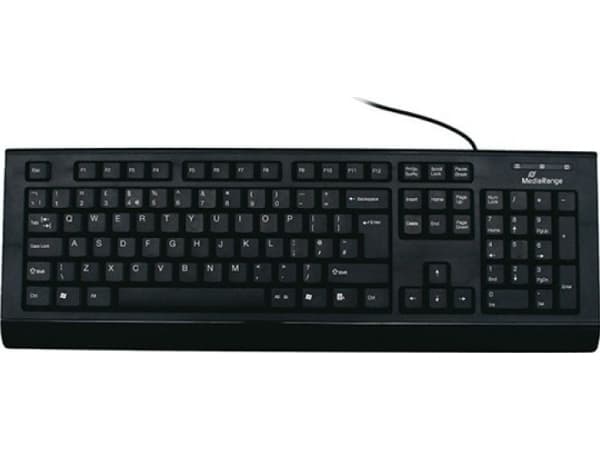 MediaRange MROS101-UK, Täysikokoinen (100%), Ledningsført, USB, Mekanisk, QWERTY, Lajittelu