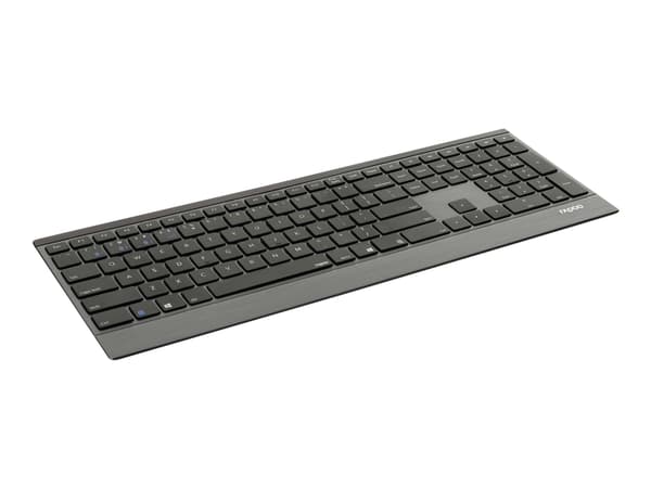 Rapoo 9500M - Sats med tangentbord och mus - trådlös - 2.4 GHz, Bluetooth 4.0, Bluetooth 3.0 - svart