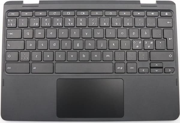 Lenovo - Ersättningstangentbord för bärbar dator - med pekplatta - QWERTY - Nordisk - med övre skydd - för 300e Chromebook (1st Gen) 81H0