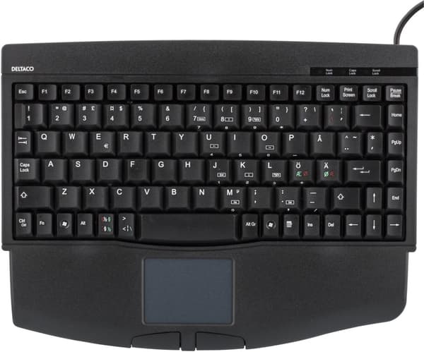 Mini keyboard with TouchPad, black, USB