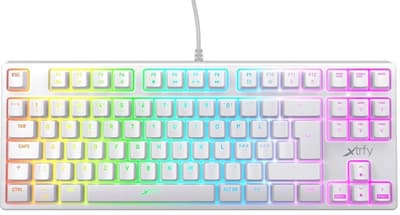 Xtrfy K4 TKL RGB Kompakt gamingtangentbord, Vit