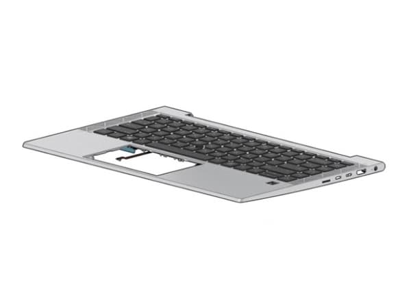 HP - Ersättningstangentbord för bärbar dator - med pekpinne, ClickPad - bakgrundsbelyst - internationell engelska - med övre skydd - för EliteBook 84