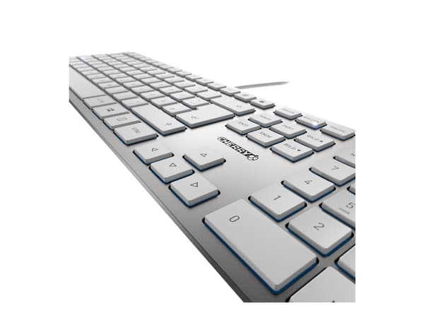 CHERRY KC 6000 SLIM - Tangentbord - USB - hela norden - tangentbrytare: CHERRY SX - silver