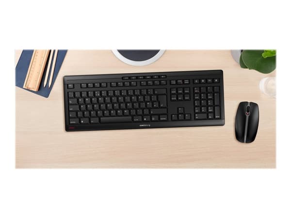 CHERRY STREAM DESKTOP - Tastatur- og mussett - trådløs - 2.4 GHz - Pan Nordic - tastsvitsj: CHERRY SX - svart