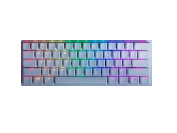 Razer Huntsman Mini, Mini, USB, QWERTY, Valkoinen