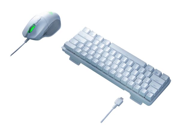Razer Huntsman Mini, Mini, USB, QWERTY, Valkoinen