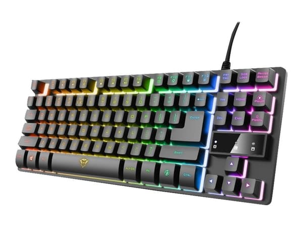 Trust GXT 833 Thado TKL tangentbord USB QWERTY Holländsk Svart, Silver Svart, Silver