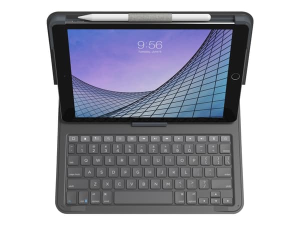 ZAGG Messenger Folio 2 - Tangentbord och foliefodral - Bluetooth - Nordisk - träkol tangentbord, träkol fodral - för Apple 10.2-inch iPad; 10.5-inch