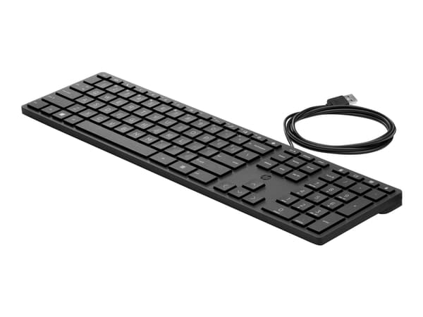 HP Desktop 320K - Tangentbord - USB - QWERTY - engelska - för HP 34; Elite Mobile Thin Client mt645 G7; Pro Mobile Thin Client mt440 G3 Svart