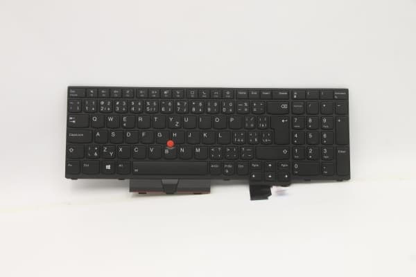Lite-On - Ersättningstangentbord för bärbar dator - med Trackpoint - bakgrundsbelyst - tjeckisk/slovakisk - svart - för ThinkPad P15 Gen 1 20ST, 20SU