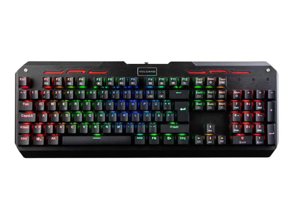ModeCom Volcano Hammer RGB - Tangentbord - bakgrundsbelyst - USB - tysk - tangentbrytare: Outemu Brown