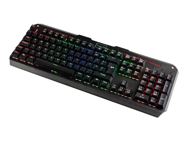 ModeCom Volcano Hammer RGB - Tangentbord - bakgrundsbelyst - USB - tysk - tangentbrytare: Outemu Brown