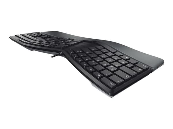 CHERRY KC 4500 ERGO, Täysikokoinen (100 %), USB, AZERTY, Musta