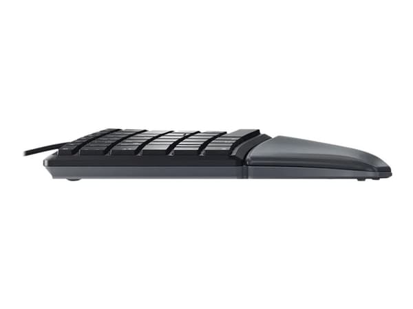 CHERRY KC 4500 ERGO, Täysikokoinen (100 %), USB, AZERTY, Musta
