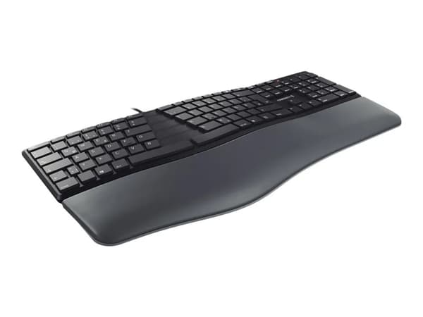 CHERRY KC 4500 ERGO, Täysikokoinen (100 %), USB, AZERTY, Musta