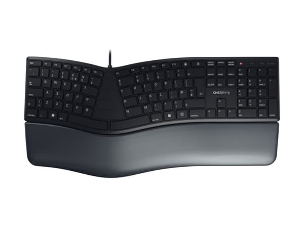 CHERRY KC 4500 ERGO - Tangentbord - USB - QWERTY - brittisk - svart