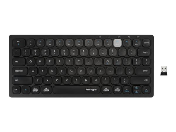 Kensington K75502PN, Mini, Bluetooth, QWERTY, Musta