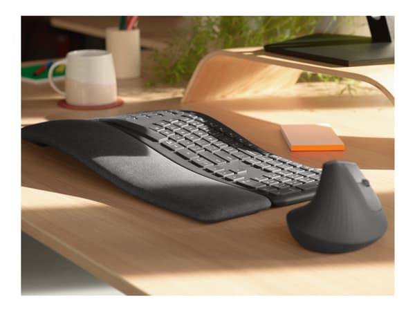 Logitech Ergo K860 näppäimistö RF Wireless + Bluetooth Espanja Grafiitti Grafiitti