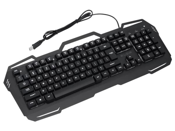 BLOW CERBERUS, Fullstor (100 %), Kabel, USB, QWERTY, LED, Svart
