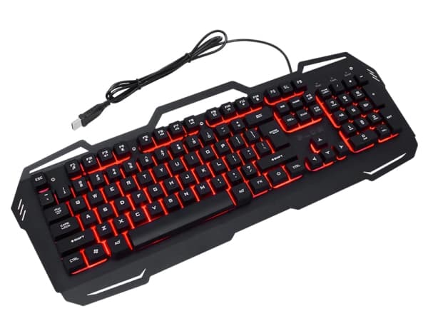 BLOW CERBERUS, Fullstor (100 %), Kabel, USB, QWERTY, LED, Svart Svart