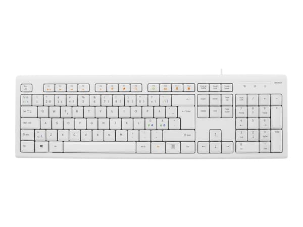 DELTACO TB-628 - Tangentbord - USB - Nordisk - vit